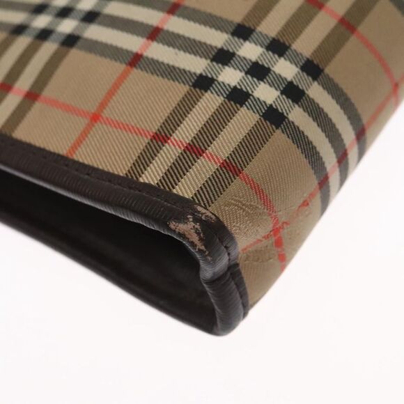 Burberry Nova Check Beige Canvas Clutch Bag (Pre-Owned) - Picture 6 of 16